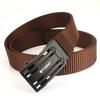 Cinturón táctico de nailon para hombre, con hebilla automática, de lona sencilla, para entrenamiento militar, ligero y de lujo, tejido largo.