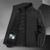 Nueva colección de primavera y otoño: chaqueta cortavientos e impermeable casual para hombre con cuello mao, prenda exterior holgada para hombre, venta al por mayor