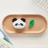 Conjunto de Dos Piezas Panda de Peluche Hoja Muñeco de Algodón Broche Accesorios Bolso Accesorios para Ropa Accesorios DIY Adornos Colgantes