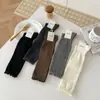 Meias de Renda de Orelha de Pau Outono Inverno Meias para Panturrilha Femininas JK Meias de Renda até a Coxa Meias até o Joelho Cor de Café Meias Bonitas para Pernas Femininas Meias Largas