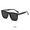 Óculos de Sol Retro de Alto Padrão Cruzados Europeus e Americanos Estilo Pseudo-Sem Maquiagem para Homens e Mulheres, Novos Óculos de Sol Polarizados com Proteção UV, Lentes Planas, Hastes Planas
