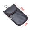 Nova bolsa de proteção para chave de carro de fibra de carbono transfronteiriça, bolsa para celular, porta-cartão anti-magnético, porta-chave com blindagem RFID