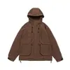 Yidao Vintage 2025 Invierno Nuevo Estilo Funcional Exterior Americano 90 Pluma de Pato Blanco Chaqueta de plumón con Capucha Ropa de Trabajo