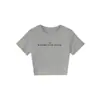 Camiseta Negra de Cuello Redondo y Manga Corta para Mujer, Nuevo Estilo de Verano, Diseño de Letras Americanas, Top Adelgazante Hot Girl