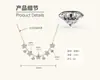 Collar con Colgante de Plata de Ley S925 Minimalista de Nicho Completo de Moissanita para Mujer Cadena para Clavícula Cielo Estrellado Navideño Suministro Exclusivo Transfronterizo
