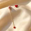 Aretes de Plata de Ley S925, Modernos Aretes Asimétricos de Corazón con Forma de Globo Aerostático, Aretes Femeninos y Versátiles, Joyería de Plata