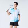 [Loja Oficial da Fábrica FeelTime] Novo Traje de Badminton Respirável de Secagem Rápida para Homens e Mulheres, Traje de Treino, Blusa de Manga Curta