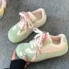 Zapatillas Blancas de Mujer Estilo Alemán con Suela Gruesa de Nicho, Modelo Popular Nuevo Otoño 2026, Zapatos Versátiles Campus Casual con Panel de Cuero