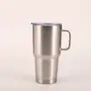 Comercio exterior taza de coche de 20 oz/30 oz acero inoxidable taza aislada de gran capacidad taza de coche portátil para exteriores con asa taza para hielo
