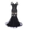 2022 Amazon Primavera e Verão Vestido de contas femininas Banquete Feminino Elegante 1920 Longo Europeu e Americano Novo Vestido