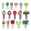 Separadores de libros de PVC personalizados con logotipo, regalos, separadores de libros de silicona de resina epoxi de dibujos animados, clips para papel, clips para libros, hechos a medida para ventas transfronterizas