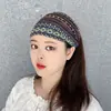 Faixa de cabelo de algodão e linho faixa de cabelo alargada estação outono e inverno cobertura de cabelo branco uso externo faixa de cabelo estilo étnico