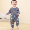 2022 Lycra Cepillada Animal de Dibujos Animados Niños Pijama de una Pieza Suministro Venta al por Mayor Bebé Ropa de Otoño Categoría a Algodón Puro Lunares