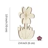 Nuevas Flores de Madera Sin Terminar Hechas a Mano Diy 3D Niños Adultos Pintables Decoraciones Florales Artesanales para Pintar