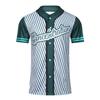 Cena Uniforme de Beisebol Personalizado Malha Simples Respirável Manga Curta Casual Esportivo Cardigã com Logotipo Estampado Cardigã Camiseta Personalizado