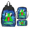 Nova mochila escolar estampada UNSPEAKABLE de três peças, desenho animado, periférico de jogo, mochila estudantil, Bolsa de Ombro Estojo