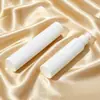 Frasco dispensador a vácuo para loção, branco, para viagem, uso cosmético e de beleza, frasco vazio, frasco portátil para cuidados com a pele, frasco de loção de camada única