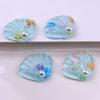 Al por mayor estrella de cinco puntas concha de perla resina DIY accesorios para broches pendientes material para pegatina de refrigerador