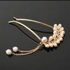 Simples Moderno Internet Celebridade Grampo de Cabelo Elegante Pérola Borla Hairpin Bola Cabeça Metal Cabelo Artefato Super Fada Headwear para Mulheres