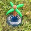 En stock pvc inflable flamenco portavasos unicornio dona cola portavasos para bebida de coco