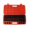 Jogo de Soquetes Estendidos 1/2", Kit de Reparo Automotivo com 35 Peças, Chave de Soquete Pneumática, Caixa de Ferramentas Grande