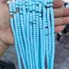 6x 4mm pier color natural no se decolora cuentas de vidrio multicolor jade sintético barra de nieve pulsera DIY collar joyería con cuentas