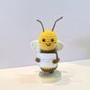 Amazon más vendido tejido a mano energía positiva muñeco de papa lana expresión linda divertida abeja wow adornos