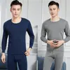 Compre um leve um grátis roupa íntima térmica masculina veludo grosso inverno roupa íntima plus size suéter de algodão barato traje long johns