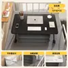 Mesa de computador dobrável, pequena mesa de cabeceira, mesa para dormitório estudantil, mesa de estudo, mesa preguiçosa para quarto, mesa com prateleira de armazenamento