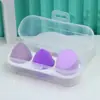 618 Cartón de Huevos Belleza Huevo Paquete de 3 Set de Huevos de Maquillaje Caja de Almacenamiento Gota de Agua Biselado Esponja de Polvo Fabricante Stock Listo