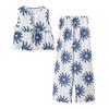 Estilo Europeo y Americano Amazon Aliexpress Popular Moda Trendy Versátil Precio 50 Conjunto de Top de Cuello en V Estampado y Pantalón