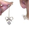 "Estrella Oculta en la Luna" Diseño de Nicho Pendientes Largos de Borla con Estrella ~ También Hay Clip para Oreja Hermana Chong ~