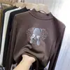 Camiseta Térmica para Niñas de Otoño e Invierno con Mangas Largas y Cuello Semi-Alto, Capa Base para Niños Mayores, Ropa Interior Auto-Calentable Moderna