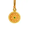Novo Estilo Chinês Flor de Ouro Antigo Areia Florescendo Pingente de Riqueza Estilo Palácio Lótus Oco Ruyi Corrente para Clavícula Suprimento Vivo