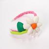 Tiara de cabelo fofa, doce, grande, com flores, tecido da moda, tudo combinando, verão, colorida, elegante, estilo coreano, simples, cartão de cabelo