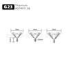 Aleación de Titanio G23 Zircón Perla Forma de Embudo Vacío Titular Accesorios de Pedrería DIY Joyería para Piercing con Rosca Externa