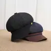 Boina retro estilo coreano nueva para mujer, versión de primavera y otoño, hace que la cara se vea más pequeña, sombrero octagonal versátil para tallas de cabeza grandes, estilo artístico boina de repartidor pintor