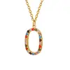 Nicho espanhol design leve luxo elegante joias material de cobre incrustado colorido zircão pingente colar mulheres