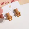 Zhen Tu Pendientes de Resina, Pasadores para el Cabello y Accesorios DIY Adorables de Oso Pequeño, Estilo Coreano, Doble Cara de Terciopelo, Dibujos Animados, para Mujeres