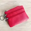 Explosiones Europeas y Americanas Billetera de Monedas de Cuero Genuino para Dama Bolso con Cremallera para Llaves de Casa Bolso Multifuncional para Tarjetas Monedas Monedas Monedas Bolso al por Mayor