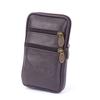 Nova Bolsa de Cintura Masculina 6,3 polegadas, Bolsa de Celular Multifuncional à Prova d'Água, Estilo Vertical, Couro Bovino de Primeira Camada, Pode Ser Usada com Cinto, Porta-Moedas