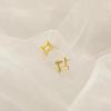 Aretes Geométricos Femeninos Verano Aretes de Plata Femeninos Aretes Simples Femeninos Verano Sentido de Diseño de Nicho