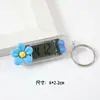 Reloj Colgante Pequeño Transparente Lindo de Dibujos Animados Colgante de Llavero Mini Portátil Reloj Electrónico Digital Silencioso para Estudiante