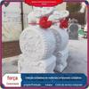 Pilar de porta de escultura em pedra segurando Pedra Tambor um par de elefante de mármore branco pedra tambor corajoso bluestone ornamentos de porta de pátio Pedra segurando tambor