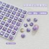 Joyería para uñas Cristal púrpura puntiagudo diamante de forma especial súper brillante color natural torcido melocotón corazón mariposa vidrio púrpura gran diamante decoración