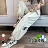 Pantalones de Trabajo de Moda Tendencia para Mujer Verano Versión Coreana Nuevos de Cintura Alta Pierna Ancha Jogger Bidireccional Chica Dulce Picante Casual Pierna Recta Largos