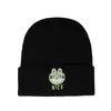 Gorro de Punto Bordado de Rana Nuevo para Otoño e Invierno Transfronterizo para Hombres y Mujeres, Sombrero para Ciclismo y Esquí Resistente al Frío para Exteriores, Gorro Personalizado de Moda