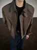 Chaqueta Americana Cleanfit Detroit con Solapa para Hombre Primavera y Otoño Retro Canalla Guapo Holgada Ropa de Trabajo Chaqueta Casual para Hombre