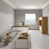 Escritorio Personalizado Pequeño para Oficina en Forma de L, Escritorio Moderno Simple para Gerente Ejecutivo, Escritorio de Esquina y Silla Todo en Uno