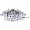 Lámpara de Techo de Cristal LED Transfronteriza Cuadrada Redonda Acero Inoxidable Cristal K9 Entrada Pasillo Corredor Balcón